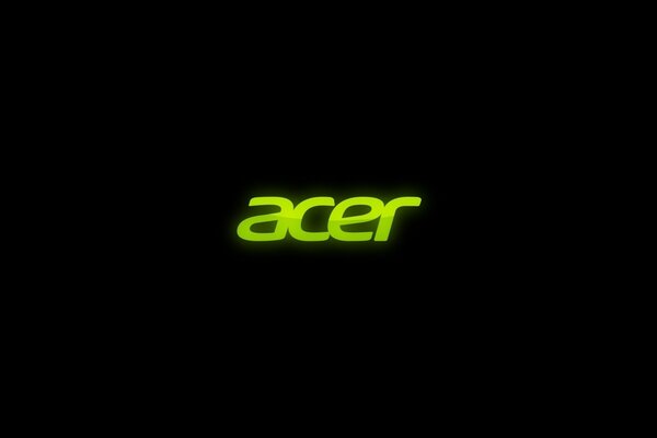 Acer-Markenlogo auf schwarzem Hintergrund