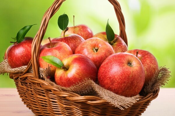 Delicious still life with juicy apples