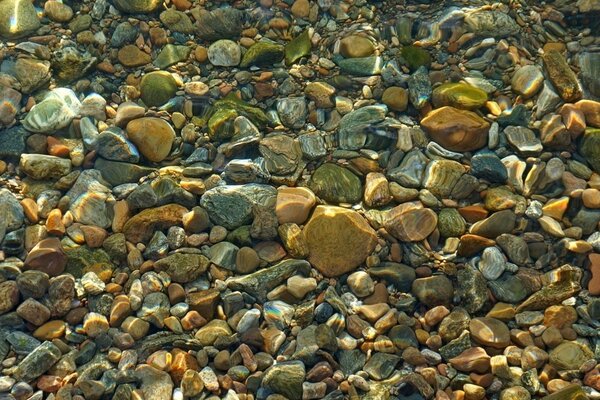 Desktop texture with pebbles