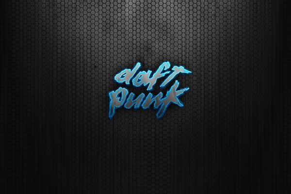 Daft Punk-Schriftzug auf schwarzem Hintergrund