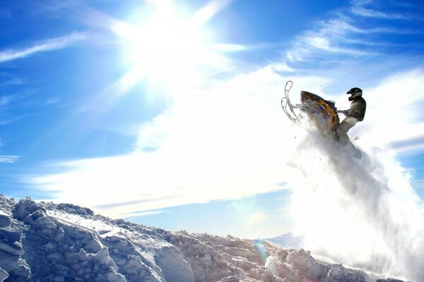 Winter sports in the snowy mountains