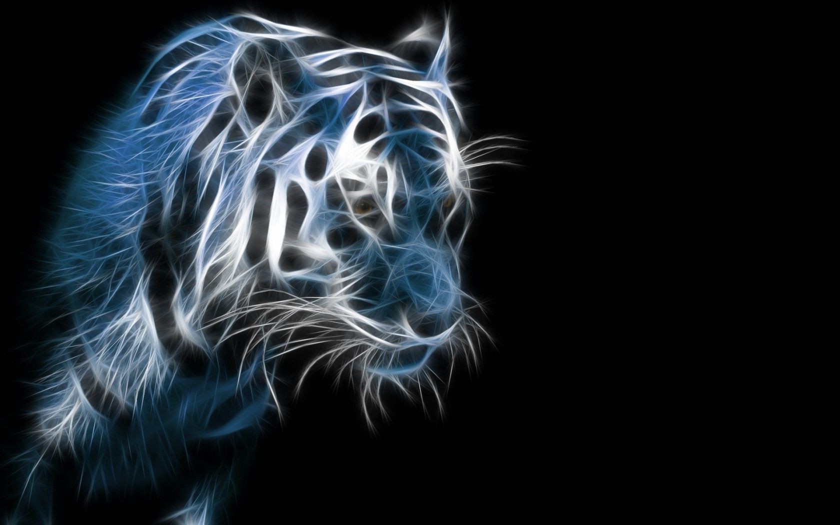 tigers flame abstract art dark desktop light