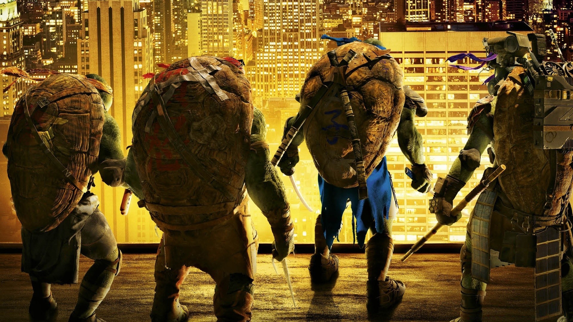 ninja turtles многие группа улица рынок коммерция человек город