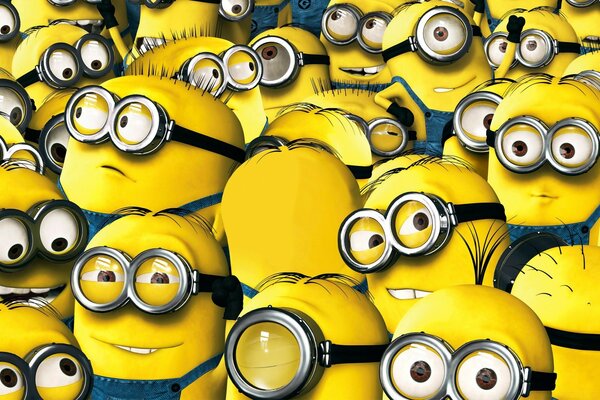 Minions du dessin animé beaucoup