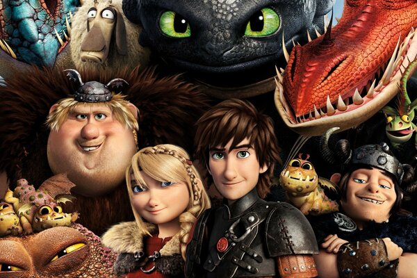 Cartoon characters How to train a dragon 