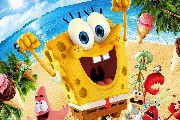 Cartone animato in vacanza divertimento bambino