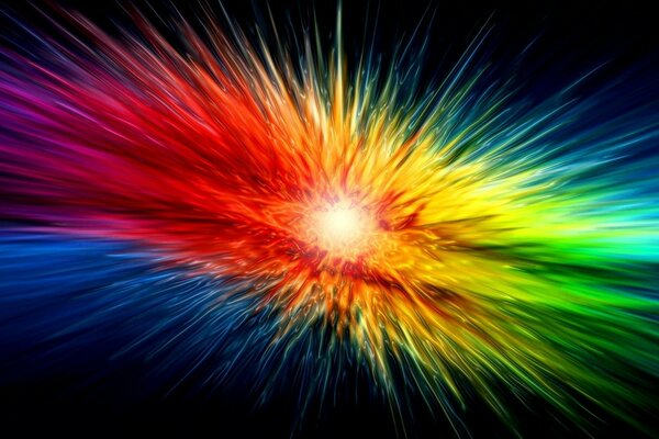 Multicolored fireworks on a black background