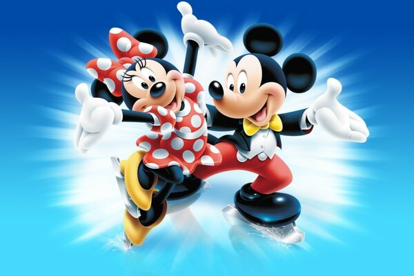 Mickey ve Mini nin kahramanlarının illüstrasyonu