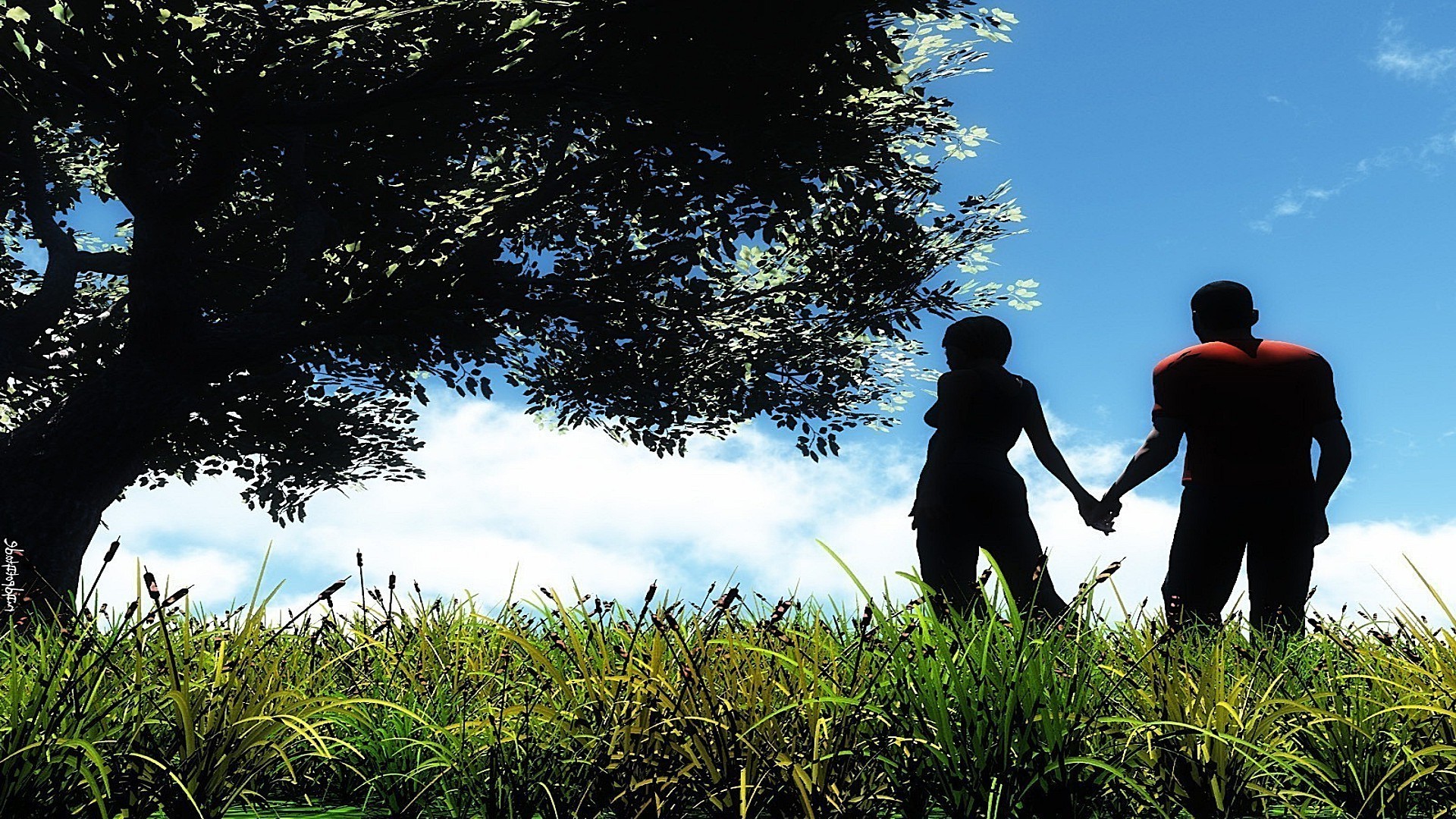 amour et romance paysage silhouette aube coucher de soleil arbre deux nature homme rétro-éclairé à l extérieur couple herbe soleil ciel feuille terre cultivée