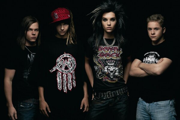 Portret śpiewaków zespołu Tokio Hotel