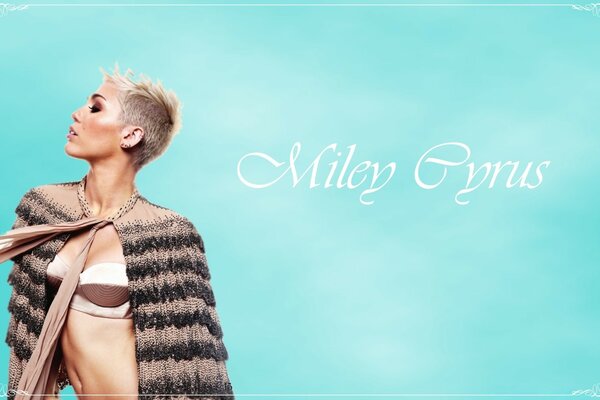 Porträt der Sängerin Miley Gyrus