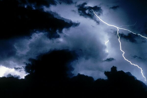 Black clouds during storms and thunderstorms