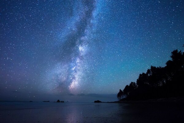 Un grand nombre d étoiles au milieu d un ciel dégagé