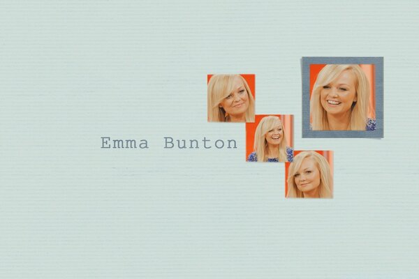 Portraits of singer Emma button