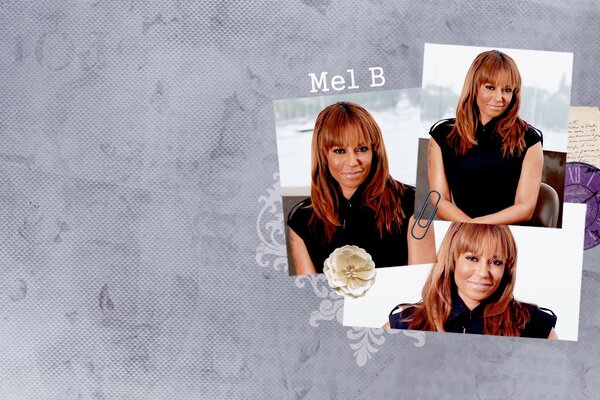 Carte postale pour femme avec la chanteuse Mel Bee