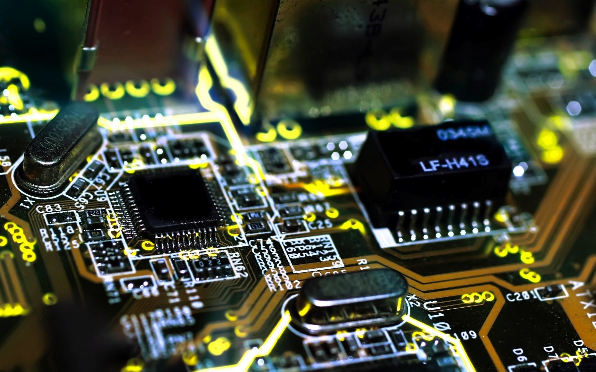 hardware chip circuito semiconductor cpu elemento condensador computadora placa base electrónica transistor tecnología datos silicio microprocesador resistencia pantalla escuela técnica detalle conexión sistema