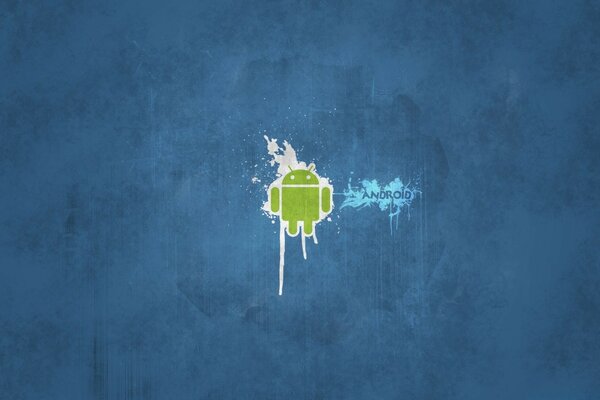 Logo Android Screensaver acqua