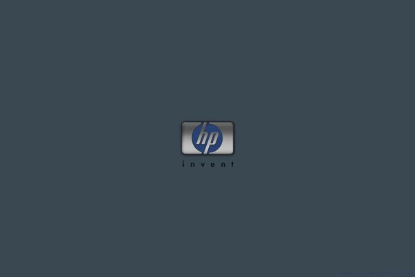 Marque ordinateur hp fond gris