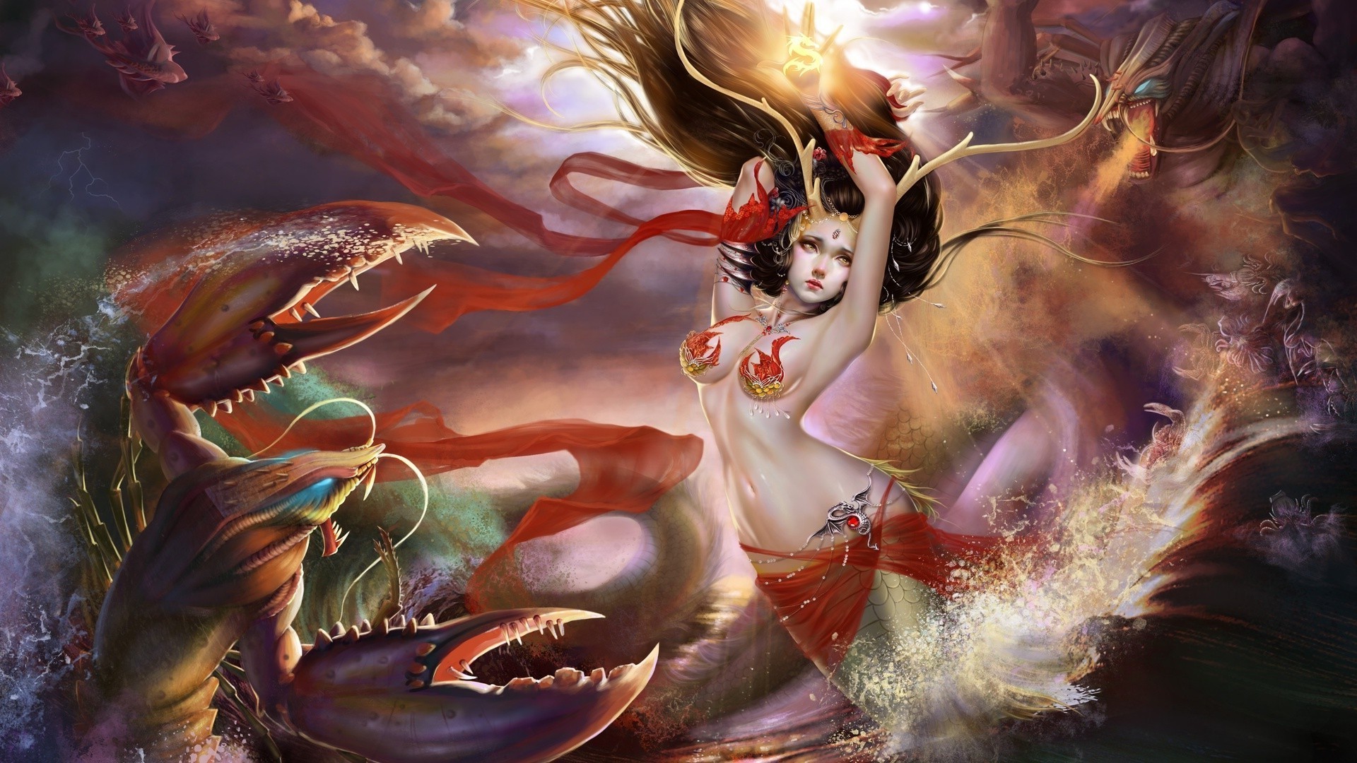 magical animals art fantasy festival painting color underwater