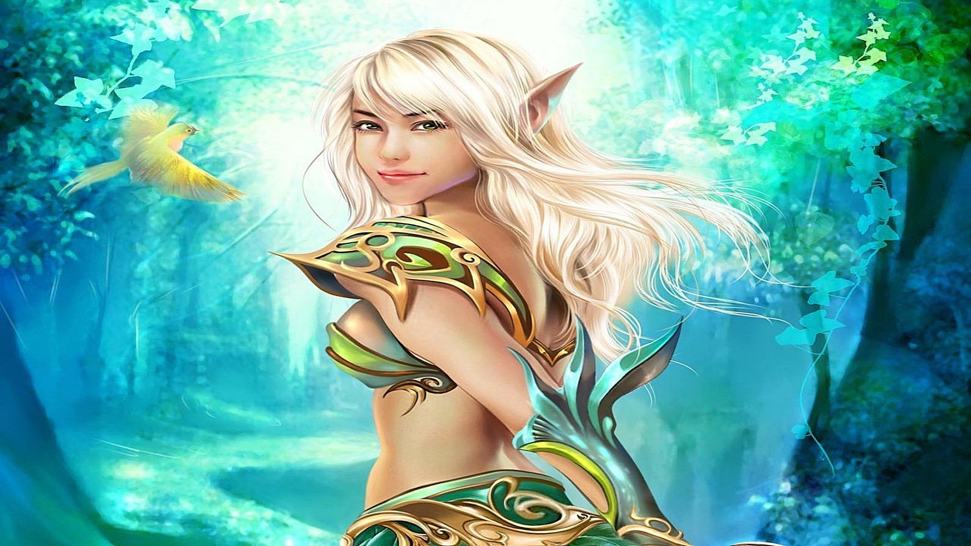 elves underwater water woman beautiful swimming fairy ocean tropical girl sea summer art exotic