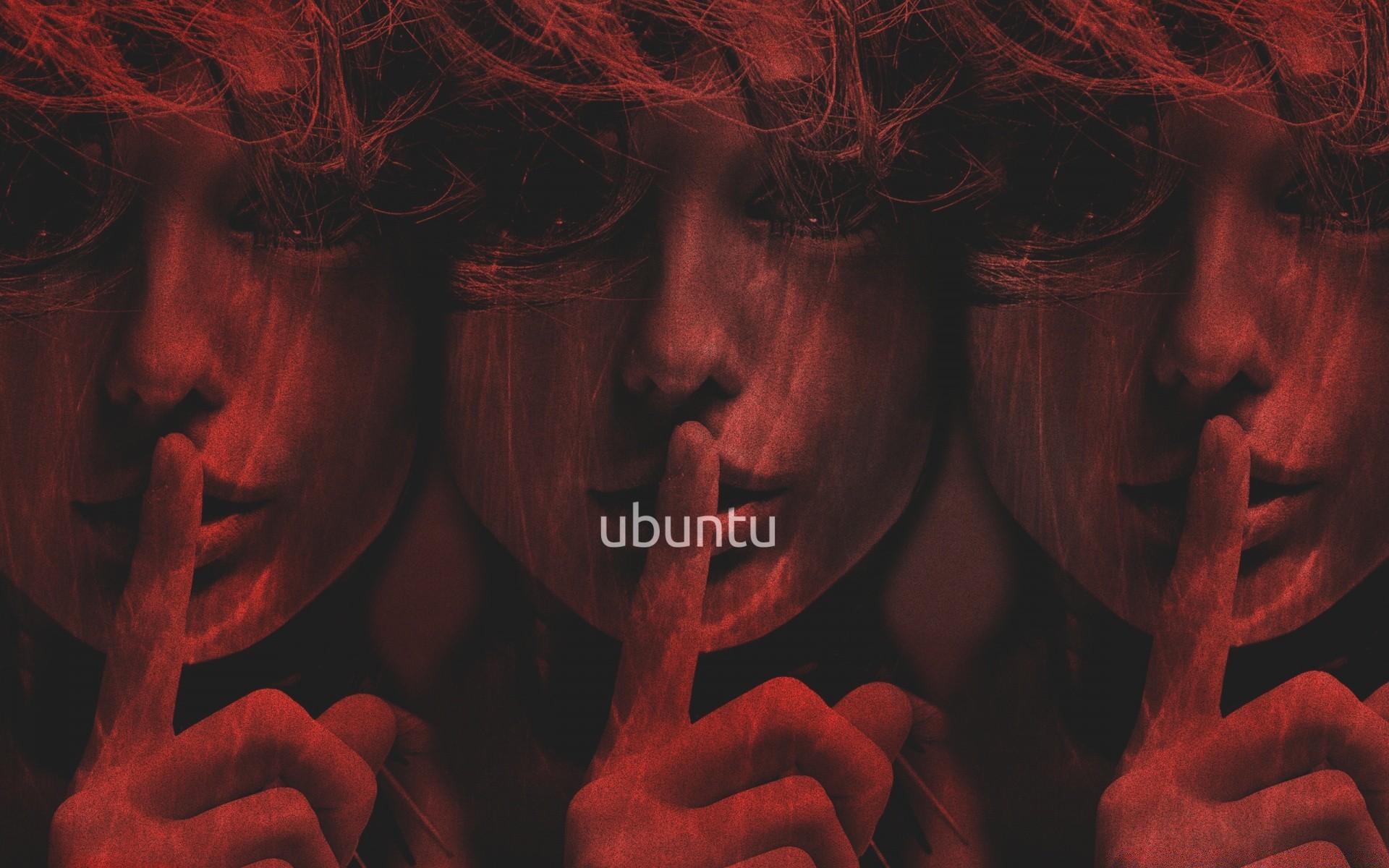 linux art woman abstract dark