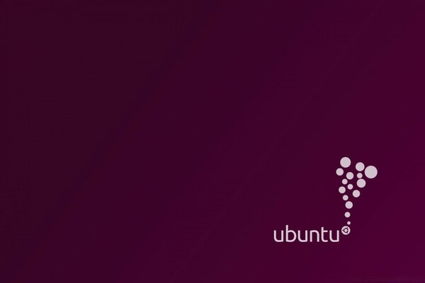 Linux operating system, purple background