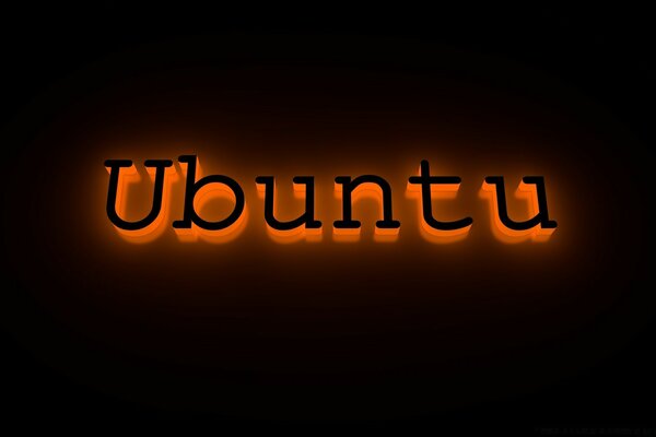 Linux ubuntu sur fond noir