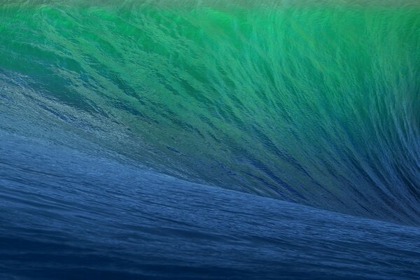 Волны из зеленых и синих красок