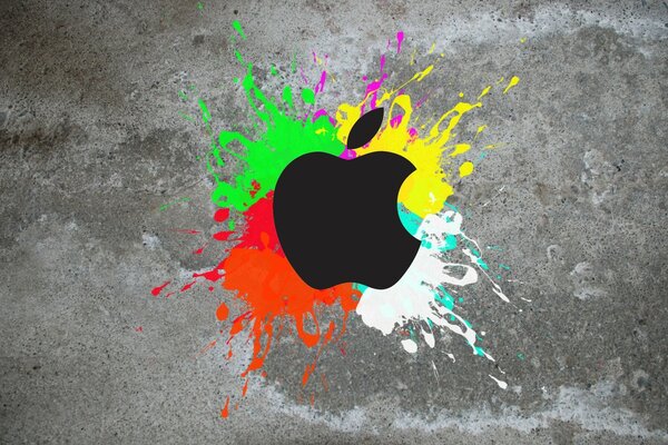 Apple logo in the style of street graffiti