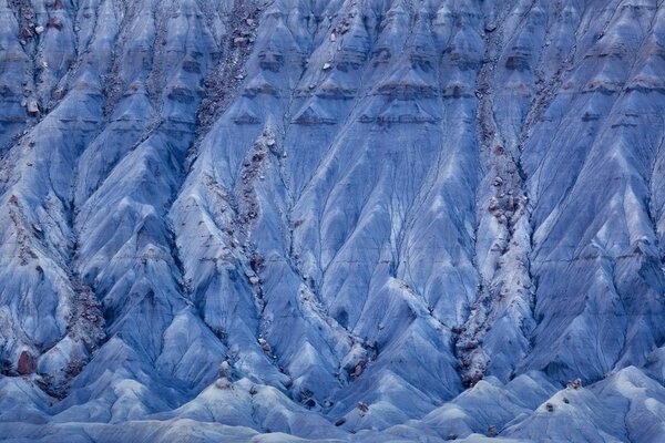 Snow-covered and icy mountain ranges