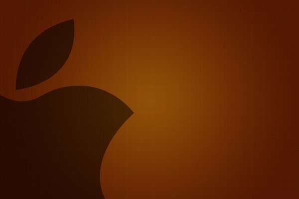 Part of the apple silhouette shadow of the Apple logo