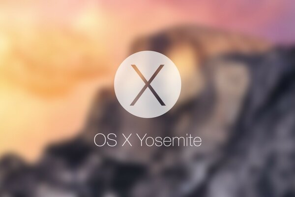 OSxYosemite logo on a blurry background