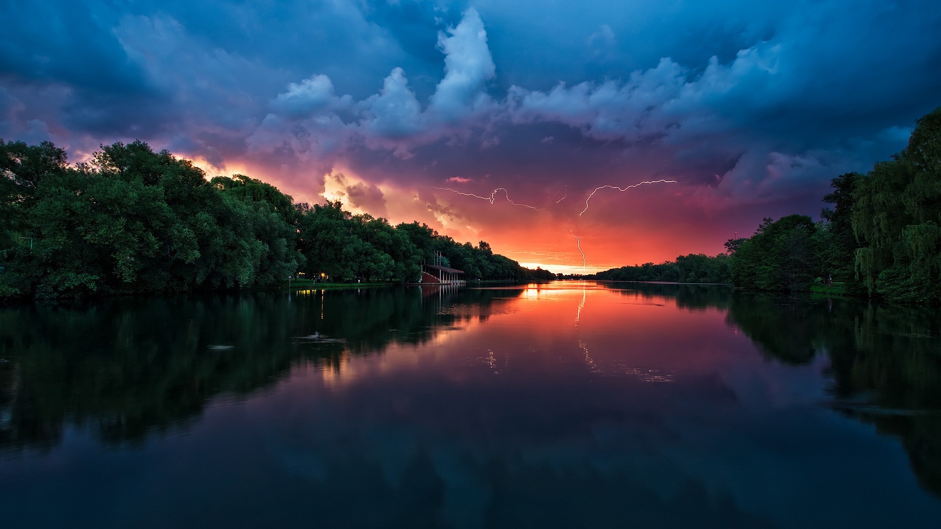 fulmine acqua tramonto alba riflessione natura lago sole sera cielo estate crepuscolo paesaggio fiume all aperto viaggi