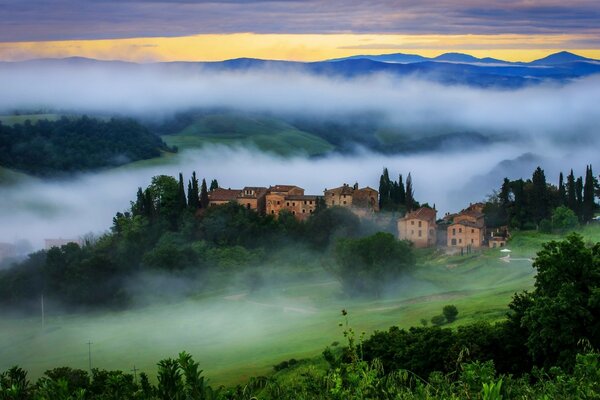 Paesaggio di montagna all aperto