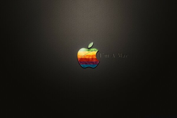 Apple colorido Apple em fundo preto