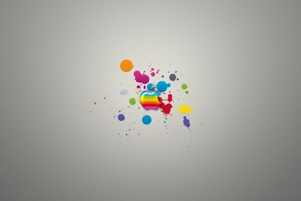 Brillante colorido Apple Splash