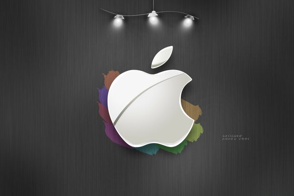 Fondo minimalista con apple