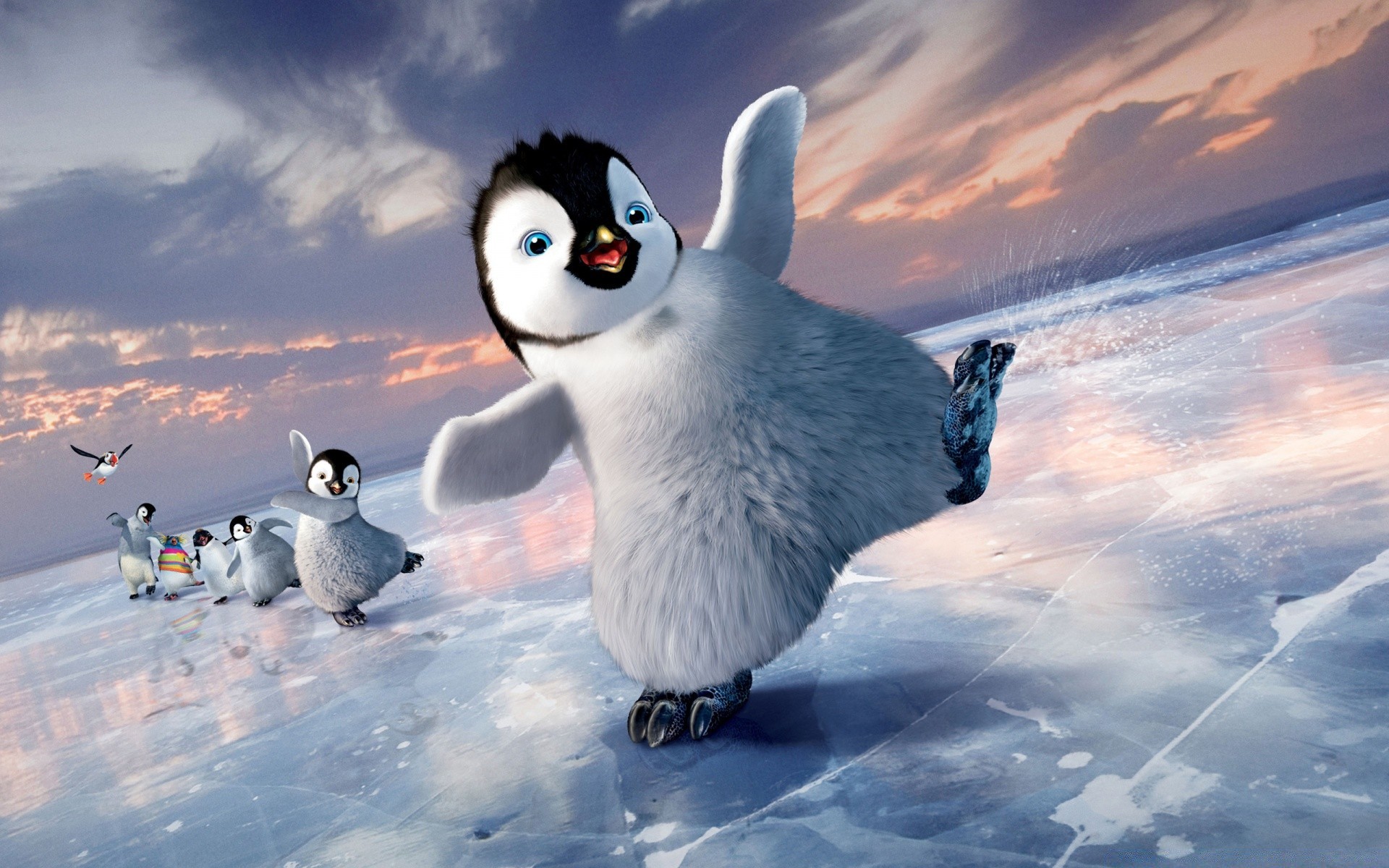 cartoons snow winter ice outdoors bird cold frosty sky nature