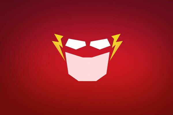 Imagen gráfica de dibujos animados sobre fondo rojo