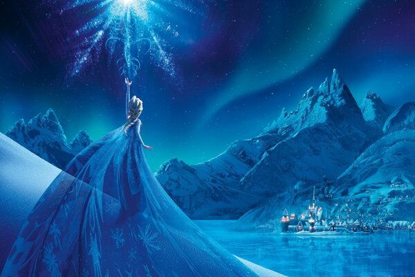 Elsa de la caricatura Frozen 