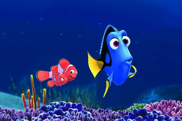 Lustige Fische aus der Unterwasserwelt