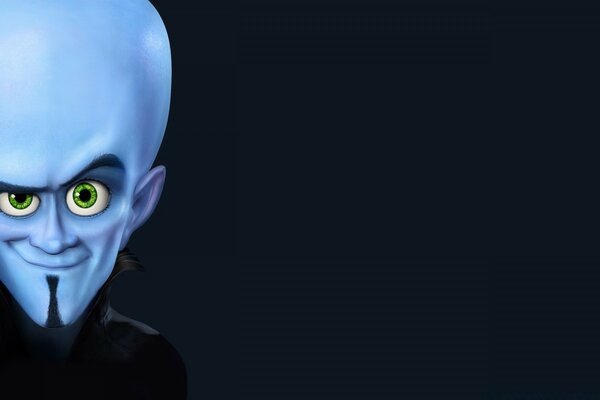 Portrait from a cartoon on a dark background