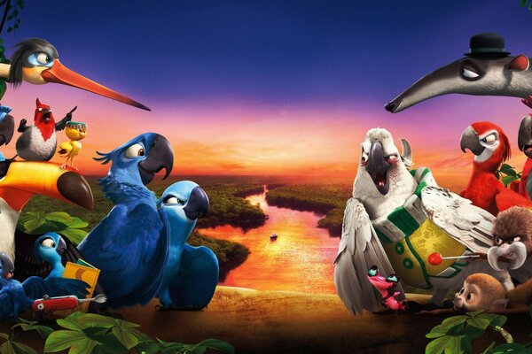 Der Rio-Mulbtfilm, die Vogelkonferenz