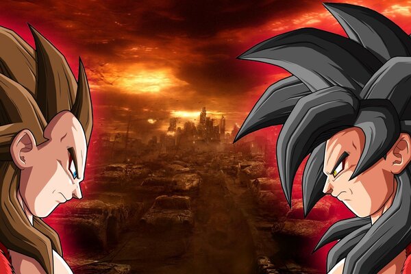 Feu dans le ciel. Figure. Duel. Anime