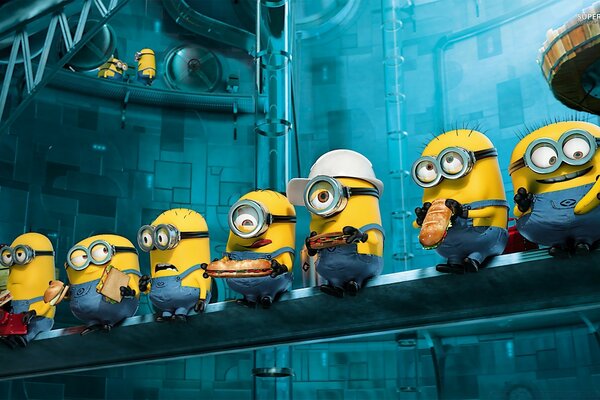 Minions are builders. Minions on the construction site
