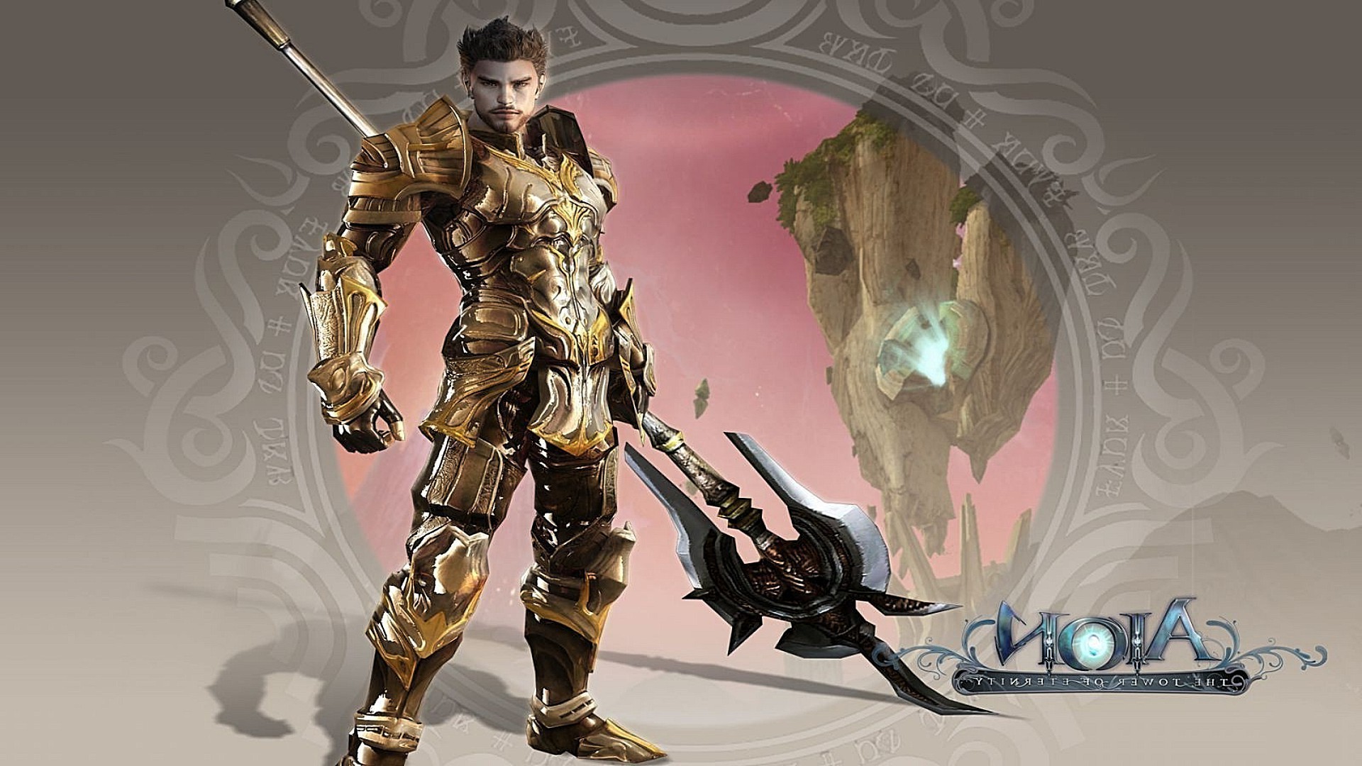 massive online games illustration art weapon man warrior sword