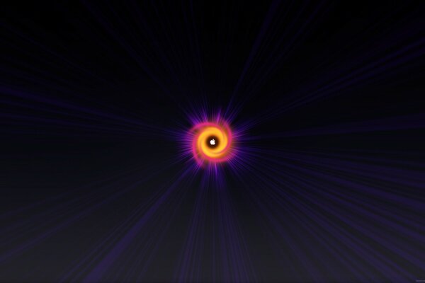 Kosmischer Stern auf schwarzem Hintergrund