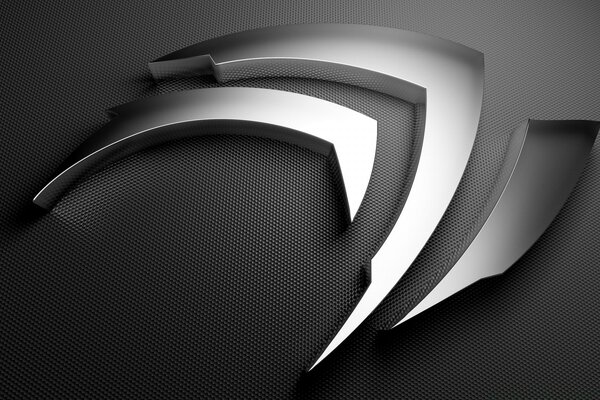 Diseño del logotipo monocromo de nvidia