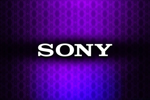 Sony, white logo on dark background