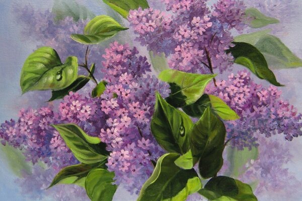 Spring. Spring bouquet. Bouquet of lilac